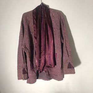 Vintage quilted, slouchy cardigan jacket